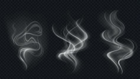 Smoke vector collection, isolated, transparent background. Set of ...