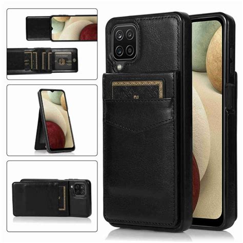 Dteck Back Wallet Phone Case for Samsung Galaxy A12 with ID & Credit ...