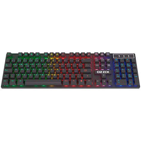 Teclado Gamer Precision RGB Semi Mecânico Ozzix