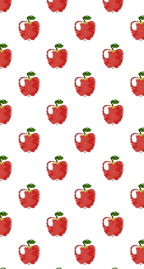 Apple Pattern Illustration Wallpaper for iPhone 6s