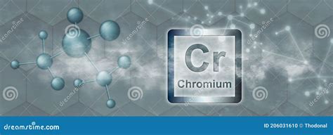 Chromium Chemical Element Symbol From Periodic Table Stock Photo ...