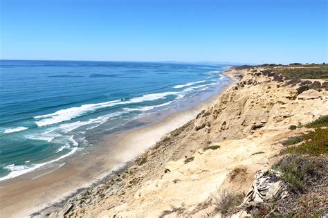 Beautiful coastline at Torrey Pines State Beach.