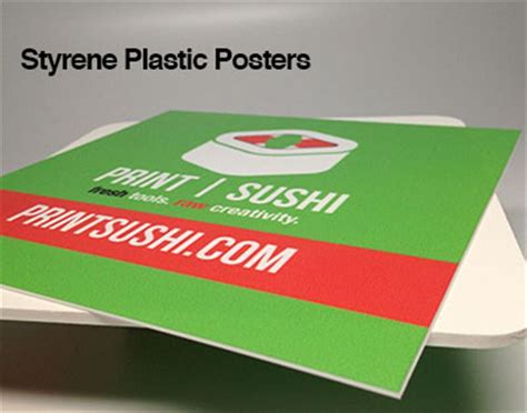 Styrene Plastic Posters | Sign printing, Styrene, Poster