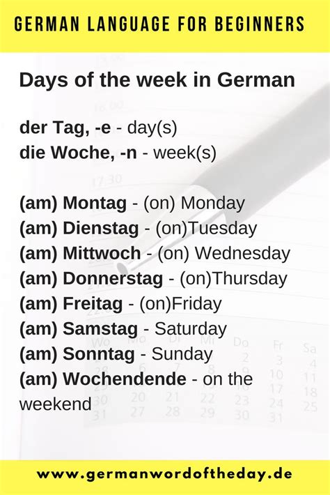 Basic German Words For Beginners