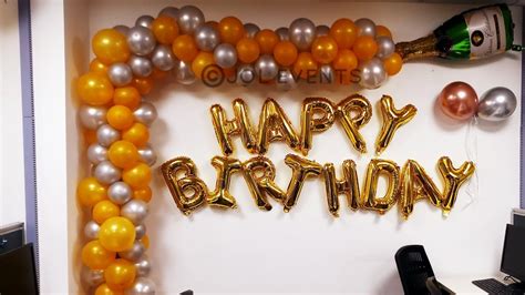 Birthday surprise for boss in office, Balloon decoration for birthday ...