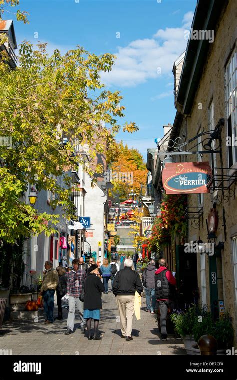 Canada, Quebec, Quebec City. Historic Lower Town area of Old Quebec ...