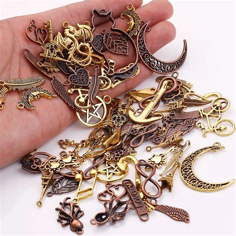 Metal Mixed Charms for Jewelry Making DIY Handmade Crafts Vintage ...