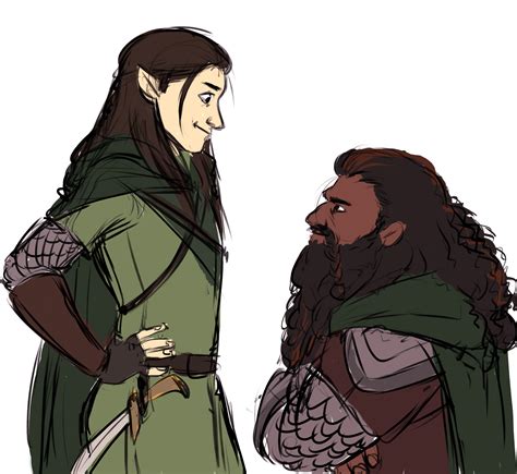 Legolas and Gimli - art by leafpuppy | The hobbit, Legolas and gimli, Legolas