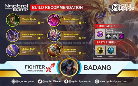 Strongest Build Badang 2021 Mobile Legends - MOBA Games