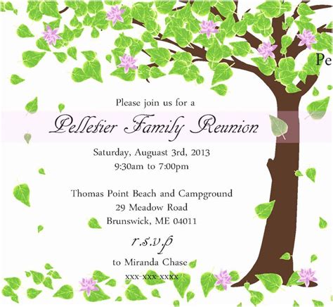 Family Reunion Postcard Template