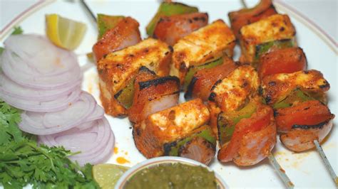 Tandoori Paneer tikka Recipe गैस तवा पर | Tandoori Paneer Tikka without Tandoor/Oven by Ms ...