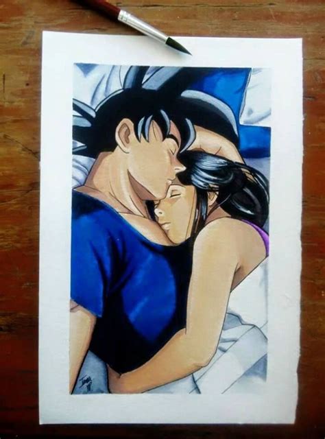 Goku Died for our Sins — ilustraima: Goku and chichi sleeping, a drawing... Dragon Balls, Dragon ...