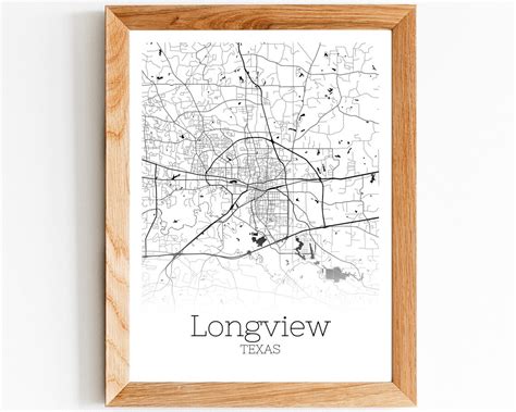 Longview Map INSTANT DOWNLOAD Longview Texas City Map | Etsy