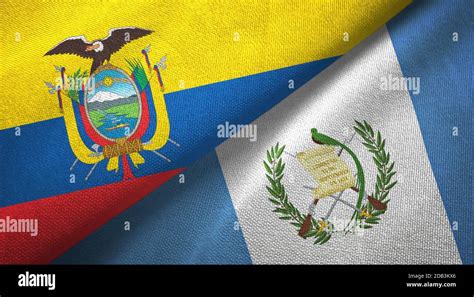 Ecuador and Guatemala two flags textile cloth, fabric texture Stock Photo - Alamy