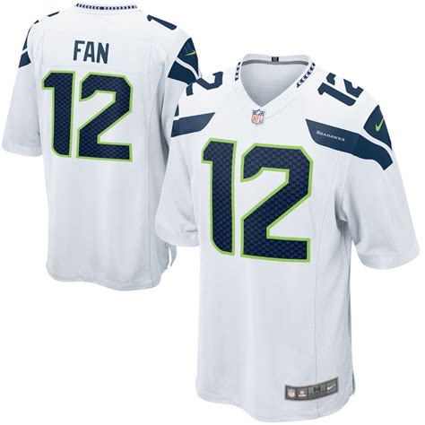 Nike 12s Seattle Seahawks White Alternate Game Jersey