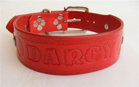 Large Celtic Dog Collar with Dogs Name | Coleiras