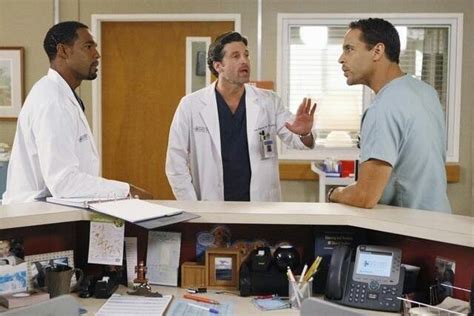 Grey's Anatomy Daniel Sunjata as Nurse Eli.....with dr. Mc dreamy and ben