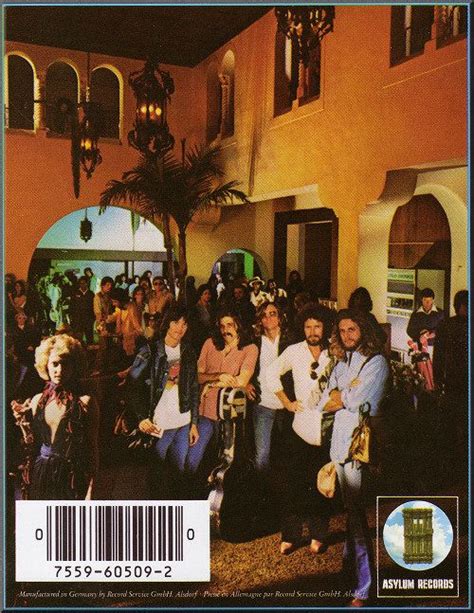 The Eagles, "Hotel California" Back Cover (1976) | Eagles hotel california, Rock album covers ...