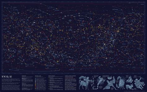 Every Visible Star in the Night Sky, in One Giant Map | Constellations ...