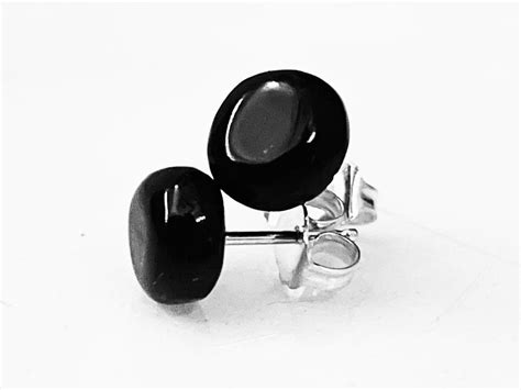 Black Coral Stud Earrings. Aretes De Coral Negro. Black Coral Jewelry ...