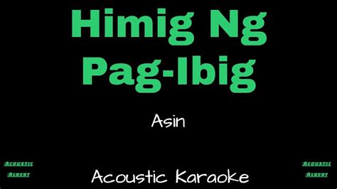 Himig Ng Pag-Ibig - Asin | karaoke (acoustic karaoke) Sa pagsapit ng dilim - YouTube