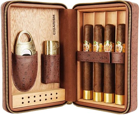 Cigarism Genuine Leather Cigar Travel Case Humidor Gift Set - Apocalypse Guys