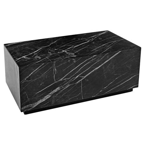 Jules Modern Classic Rectangular Black Faux Marble Coffee Table | Faux marble coffee table ...