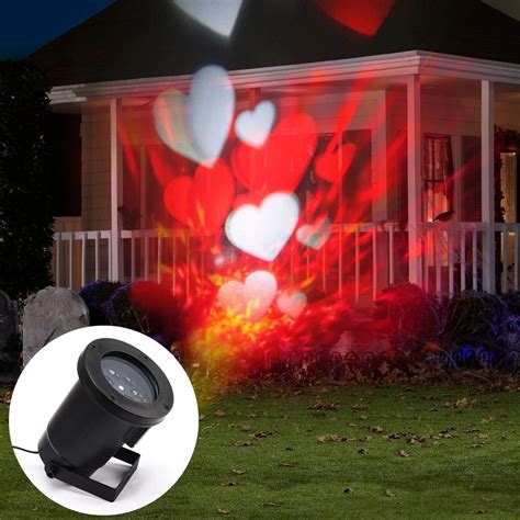 New LED Projector Laser Stage Light elf Romantic heart light laser for outdoor garden holiday ...