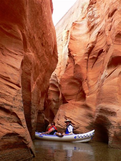 Kayaking Lake Powell...We started in houseboat until the channel narrowed; then a motorboat ...