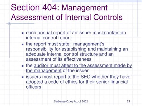 PPT - Sarbanes-Oxley Act of 2002 PowerPoint Presentation - ID:388968