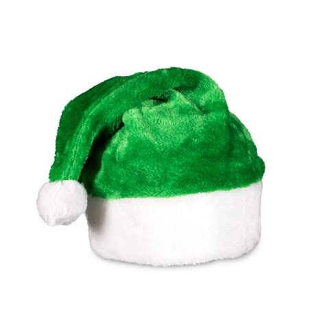 Green Plush Santa Hat - Christmas - Holidays & Events