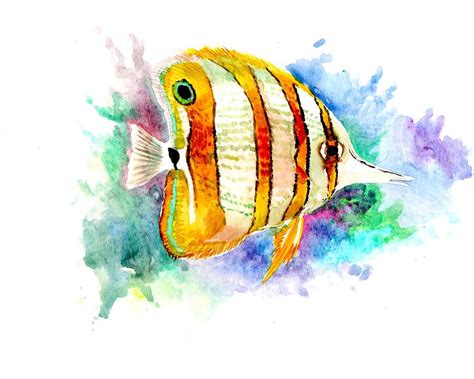 Coral Fish, Angelfish, Aquarium fish art by Suren Nersisyan | Fish art ...