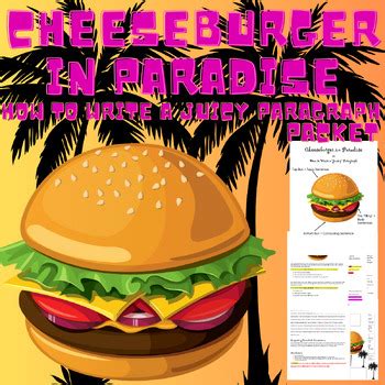 Cheeseburger in Paradise Paragraph Packet by The Bewitched Teacher