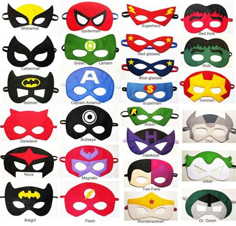 25 voelde superheld maskers partij pack u Kies door FeltFamily ...