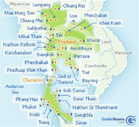 Thailand Map Chumphon