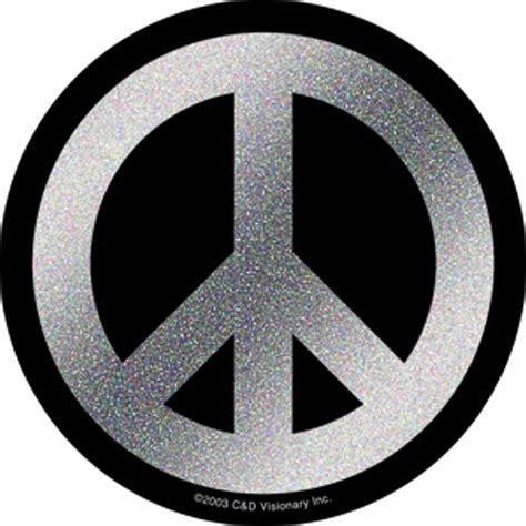 Peace Signs Peace Sign - Glitter Vinyl Sticker at Sticker Shoppe