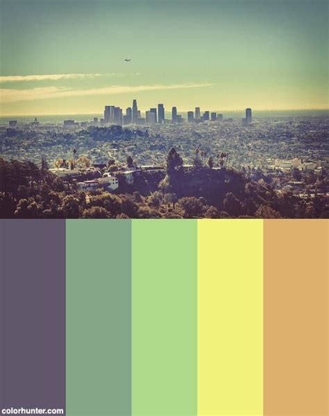 Los Angeles Skyline Color Palette | California colors, World of color, Color schemes