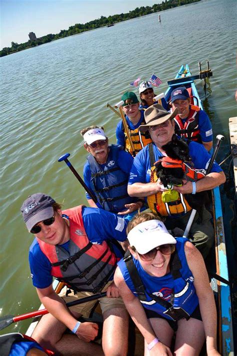 Dragon boat team loaded and ready to push away from dock - Adaptive ...