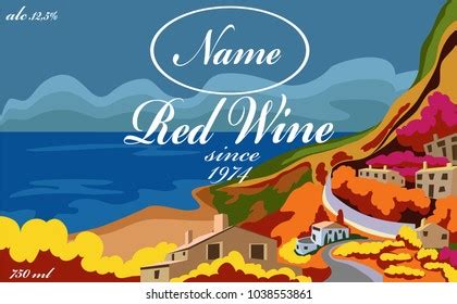 Wine Label Red Wine Stock Vector (Royalty Free) 1038553861 | Shutterstock