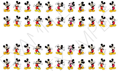 Mickey Mouse Nail Art Stickers Transfers Decals Set of 42 - A1210 | eBay