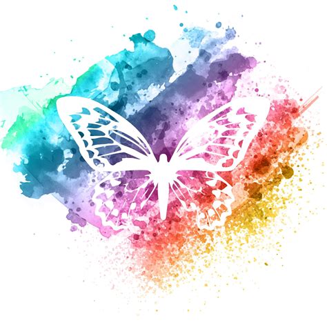 Abstract butterfly design on watercolor texture 1307809 Vector Art at Vecteezy