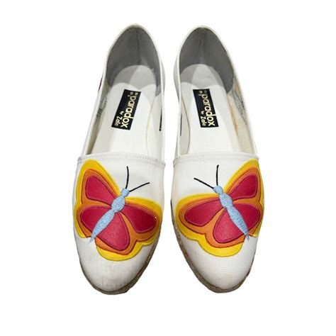 Vintage Paradox by Zalo Butterfly Espadrilles Size 9B - Gem