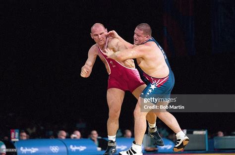 Russia Alexander Karelin in action vs USA Rulon Gardner during Men's ...