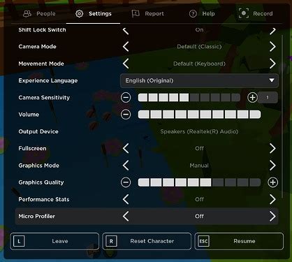 Allow developers to add different settings to the CoreGui settings menu - Engine Features ...