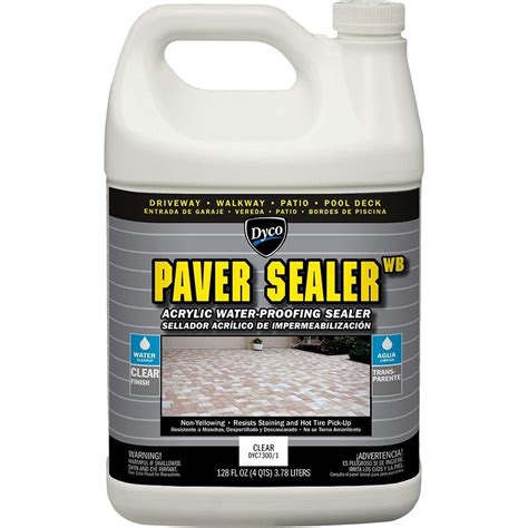 Dyco Paver Sealer WB 1 gal. Clear Gloss Exterior Concrete Waterproofing ...