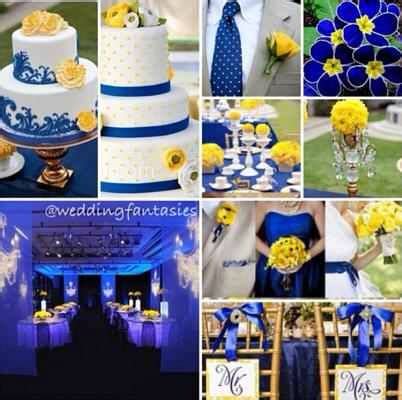 Royal Blue and Yellow Wedding Decorations