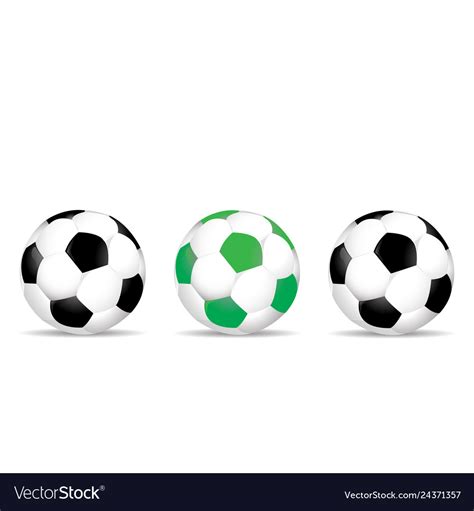 Set of colored soccer balls Royalty Free Vector Image