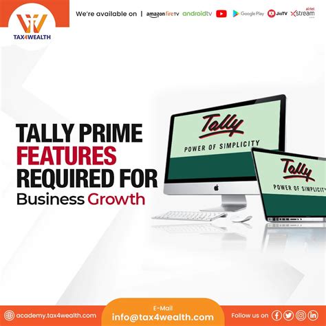 Tally Prime Features for Business Growth | Academy Tax4wealth