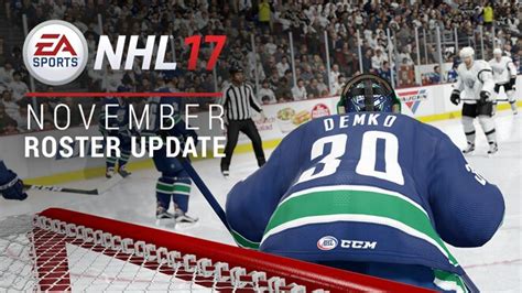 NHL 17 November Roster Update