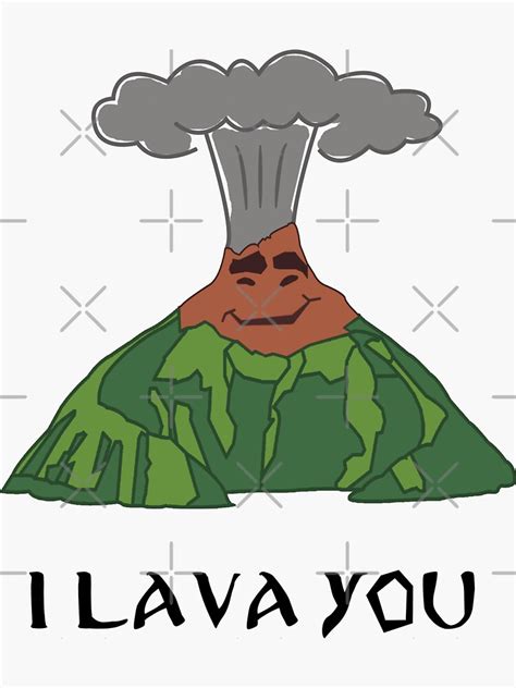 "I Lava You" Sticker for Sale by BigDayPascal | Redbubble